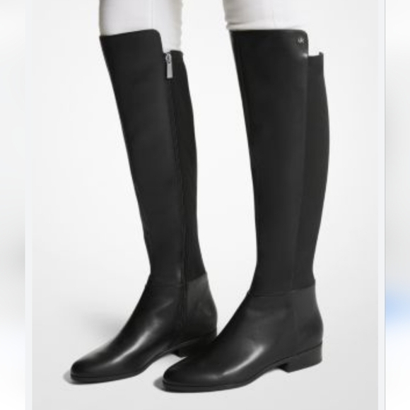 Michael Kors Bromley Over The Knee Leather Riding Boots Women's Black Sz 9M✌️🤣 - Picture 1 of 10
